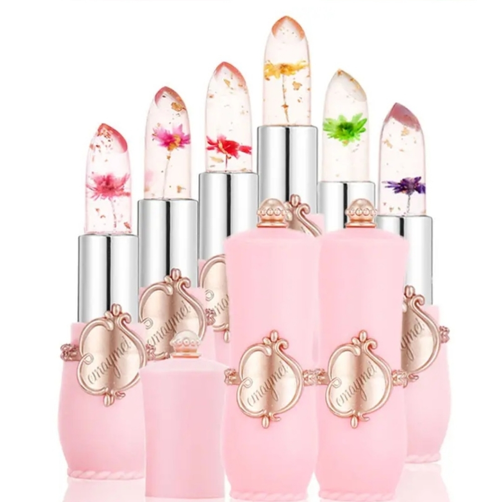 Gold Foil Color Changing  Flower Lipstick NWT